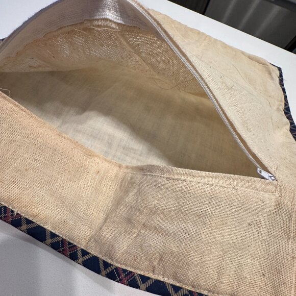 Vintage Pillow Cover 2D Handmade Christmas Winter Snowman Family Zipper *read* - Picture 6 of 7